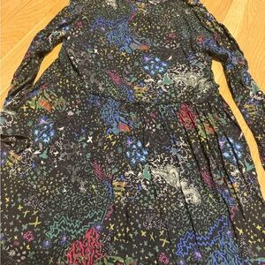 Colorful Patterned Long Sleeve Dress